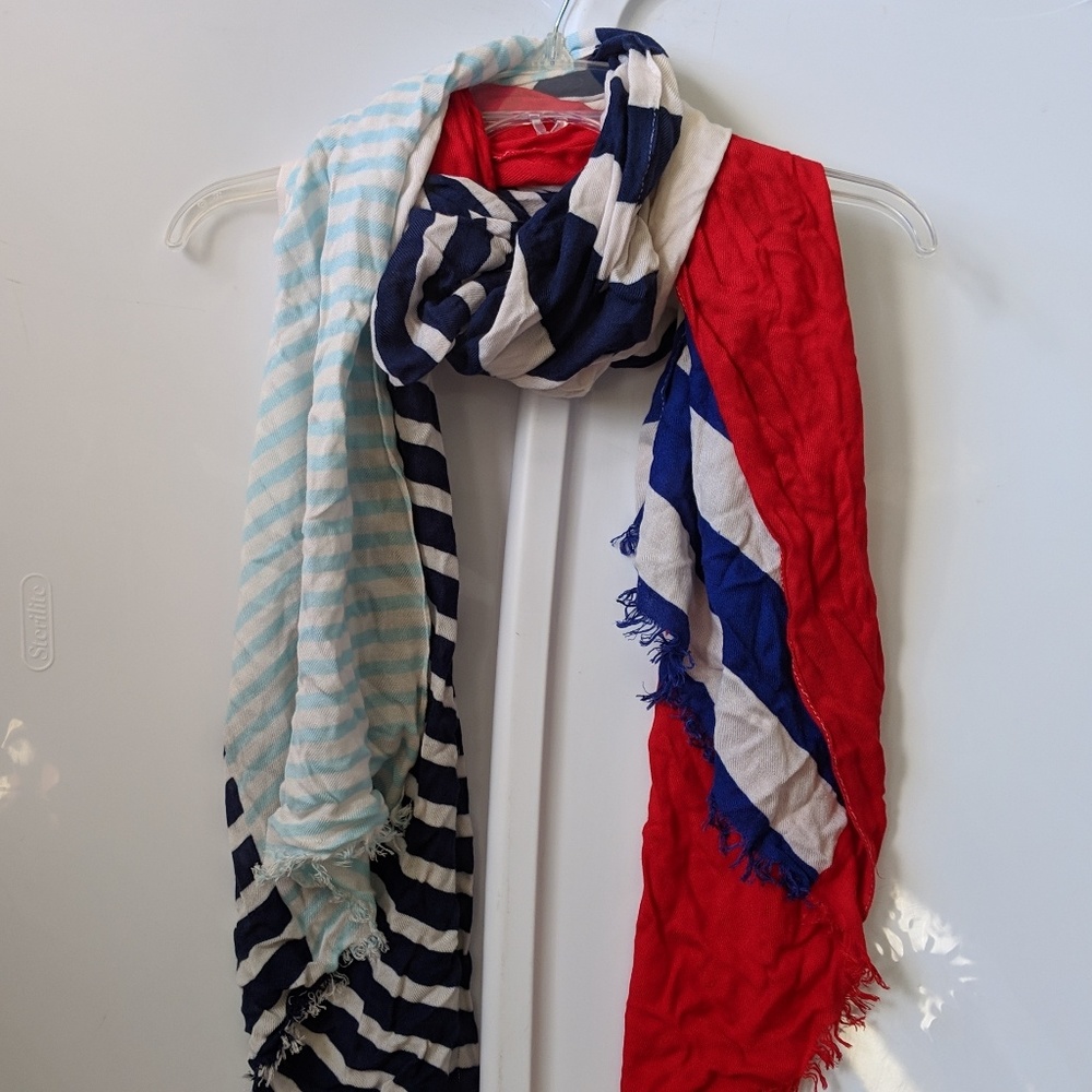 Multi pattern sailor inspired scarf
